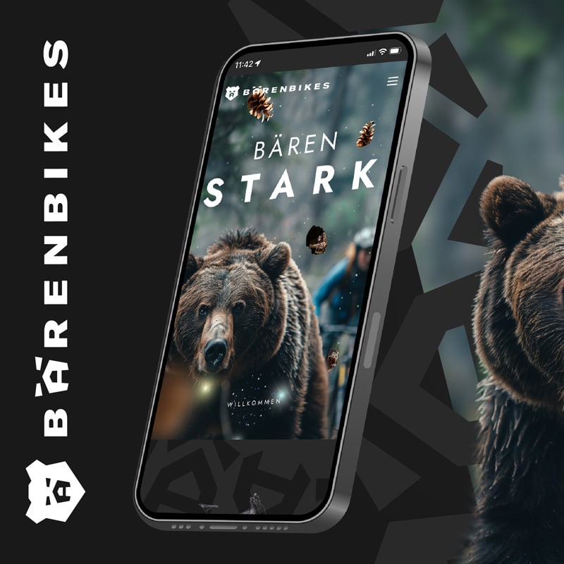 Bärenbikes Mockup Webdesign
