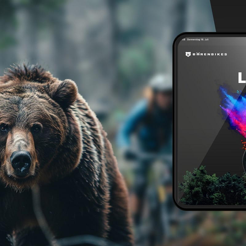Bärenbikes Mockup Webdesign