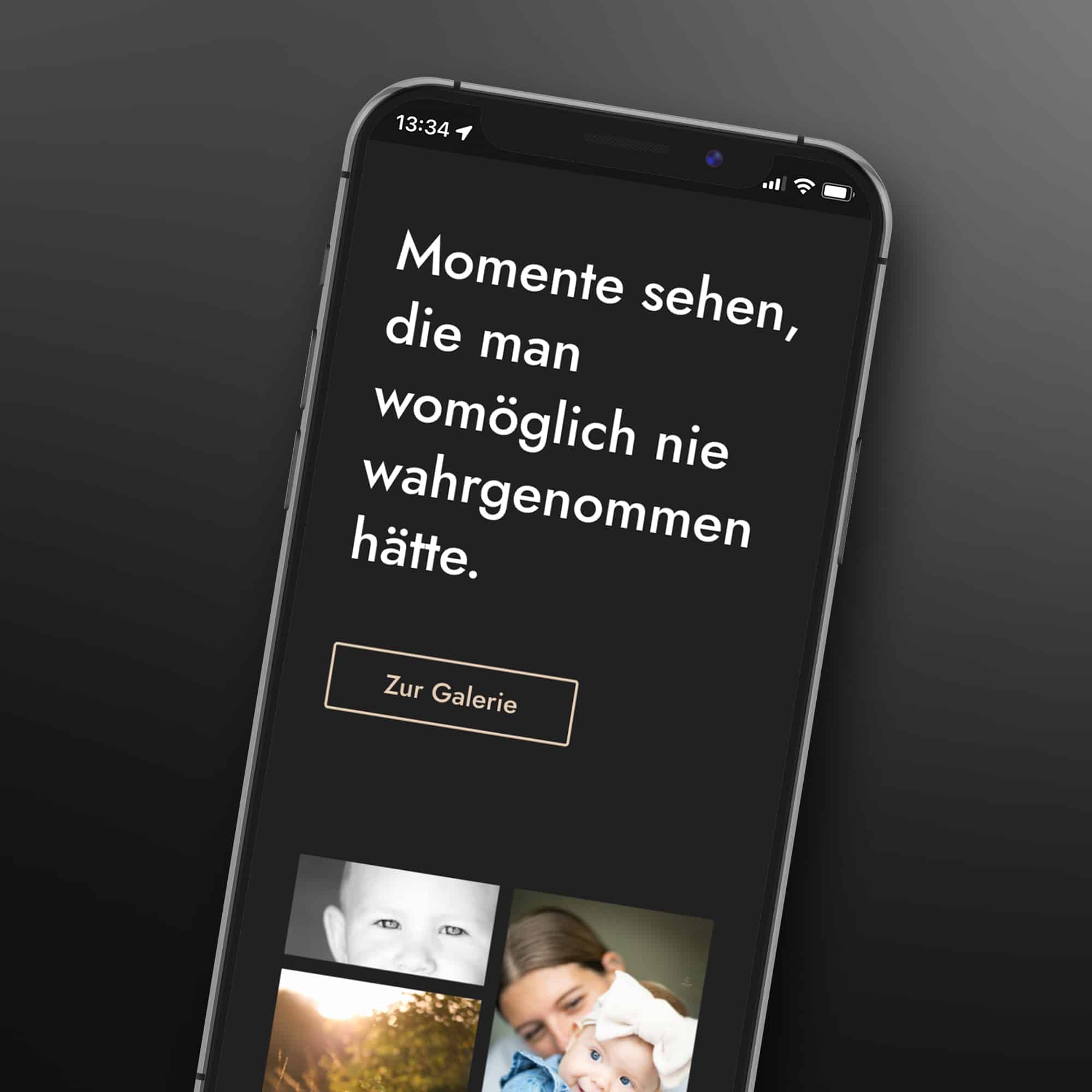 Frau Licht Fotografie Webdesign Mockup
