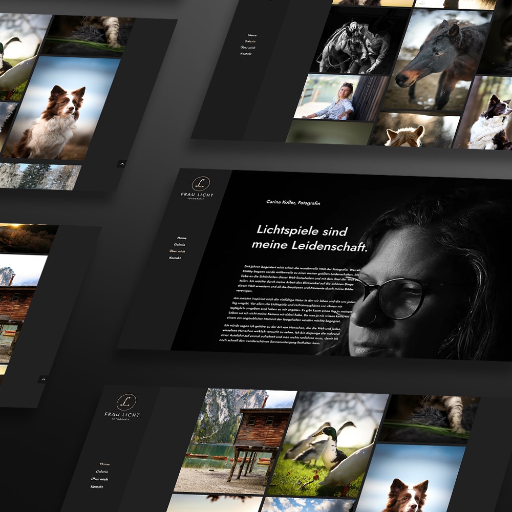 Frau Licht Fotografie Webdesign Mockup