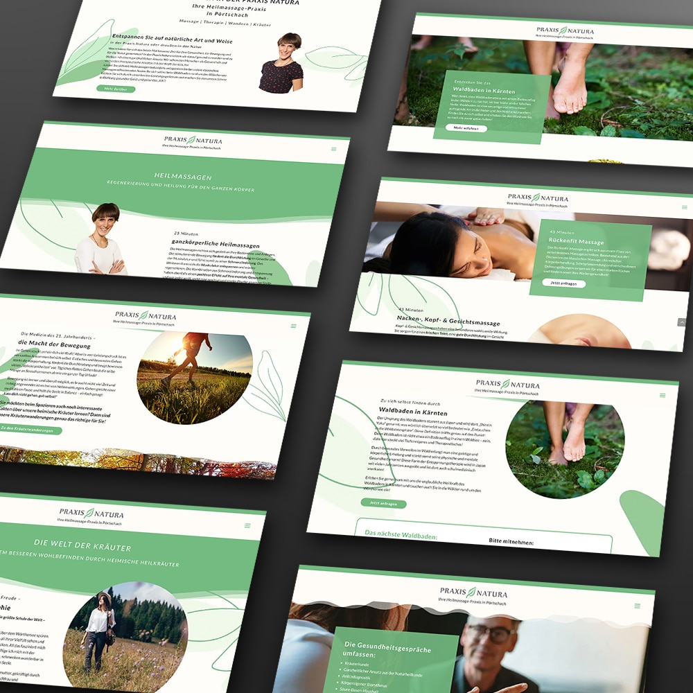 Praxis Natura Website Mockup
