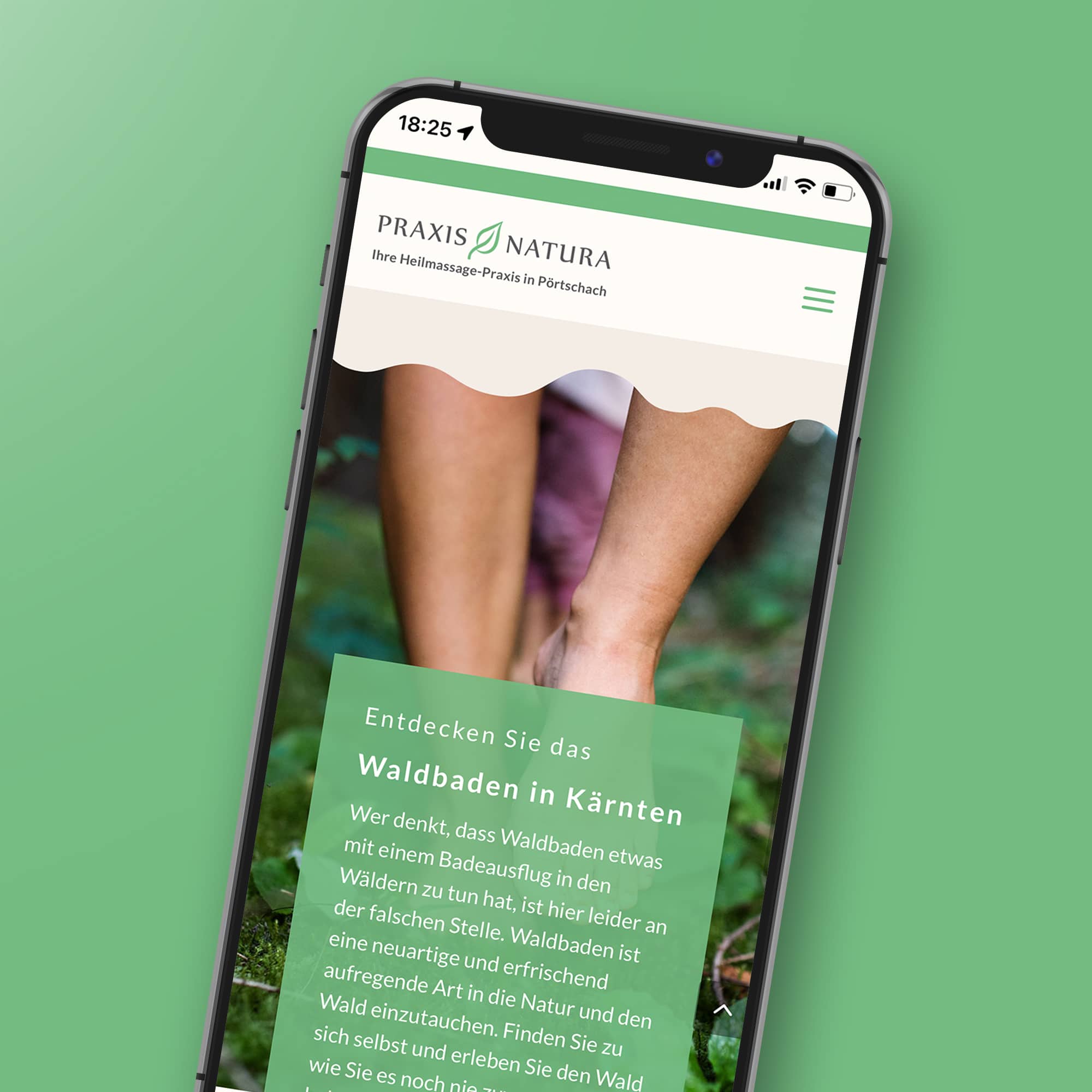 Praxis Natura Website Mockup
