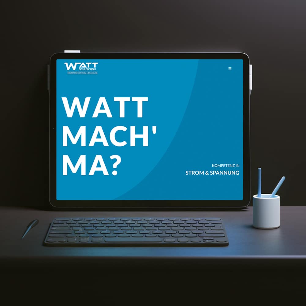 Watt Schuschou Mockup von ENN100 Webdesign